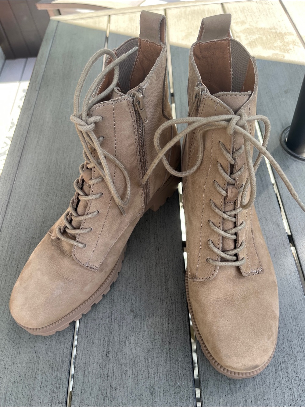 Lucky Brand Women’s Suede Lace-Up Chukka Boots in Taupe Brown